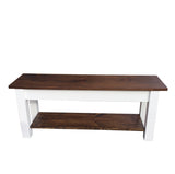 Colonial Harvest Bench with shoe rack Shelf