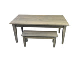 Grey Farmhouse Table with Tapered Legs Harvest Table, Farmhouse table Rustic Table