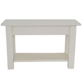 Off White Bench with Shelf