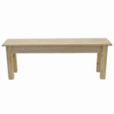 Unfinished Solid wood farmhouse bench, rustic bench, seating, farmhouse, cabin, lodge seating, entryway bench, mudroom bench, furniture, pine, longleaf pine, all wood, shelf, shoe rack, storage, organization