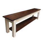 1776 Farmhouse Bench with Shelf / Shoe rack / Storage Bench