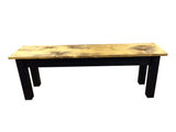 Barnwood & Black Bench Rustic Farmhouse Bench-1