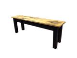 Barnwood & Black Bench Rustic Farmhouse Bench-2