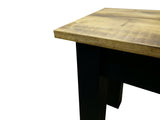 Barnwood & Black Bench Rustic Farmhouse Bench-3