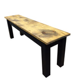 Barnwood & Black Bench Rustic Farmhouse Bench-5