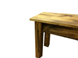 Solid wood farmhouse bench, rustic bench, seating, farmhouse, cabin, lodge seating, entryway bench, mudroom bench, furniture, pine, longleaf pine, all wood, shelf, shoe rack, storage, organization