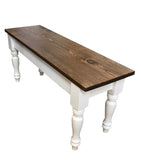Solid wood farmhouse bench, rustic bench, seating, farmhouse, cabin, lodge seating, entryway bench, mudroom bench, furniture, pine, longleaf pine, all wood, shelf, shoe rack, storage, organization