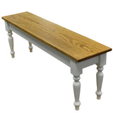 Storage bench, turned legs, seating, dining seating, entryway bench, foyer bench, handmade, hard pine, farmhouse bench, living room bench, finished, Golden Oak, white, wood furniture,