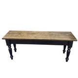 Spun Legs, Farmhouse Bench, Entryway Bench, Turned Leg Bench, Round Legs, Country bench, Kitchen Bench, Dining Bench, Rustic Bench, Foyer Bench, Bench for entryway, Porch Bench, Accent Bench, Wood Bench