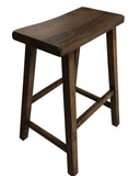 Dark Walnut Saddle Stool