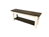 Lillian Homestead Bench with Shelf