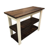 Rustic Essex Kitchen Island Dark Walnut and off-white