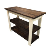 Rustic Essex Kitchen Island Dark Walnut and off-white