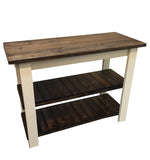 Rustic Essex Kitchen Island Dark Walnut and off-white