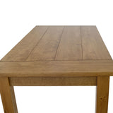 Golden Oak Harvest Table with Breadboard Ends