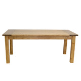 Golden Oak Harvest Table with Breadboard Ends