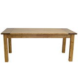 Golden Oak Harvest Table with Breadboard Ends