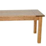 Golden Oak Harvest Table with Breadboard Ends