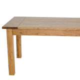 Golden Oak Harvest Table with Breadboard Ends