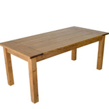 Golden Oak Harvest Table with Breadboard Ends