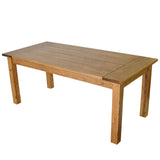 Golden Oak Harvest Table with Breadboard Ends