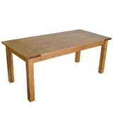 Golden Oak Harvest Table with Breadboard Ends