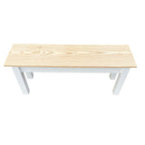 Nantucket Farmhouse Bench Pine wood Top white wood bench.  Entryway bench, wood bench, wooden bench, storage bench, entry bench, dining bench, mudroom bench, shoe bench, farmhouse bench, cubby bench, accent bench, modern bench, rustic bench, sturdy solid wood, storage, furniture and home decor