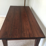 Red Mahogany Harvest Farmhouse Rustic Table