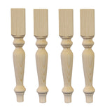 Unfinished Turned Legs, Set of 4