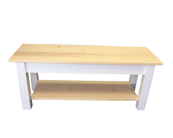 Nantucket Bench with Shelf