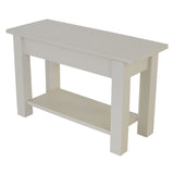 Off White Bench with Shelf