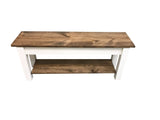 Olmsted Wood Bench with Shelf