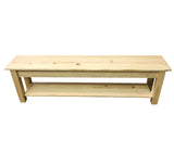 Pine Storage Bench with Shelf Entry way, shoe rack bench