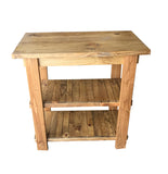 Rustic Golden Oak Kitchen Island