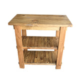 Rustic Golden Oak Kitchen Island