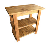 Rustic Golden Oak Kitchen Island