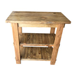 Rustic Golden Oak Kitchen Island
