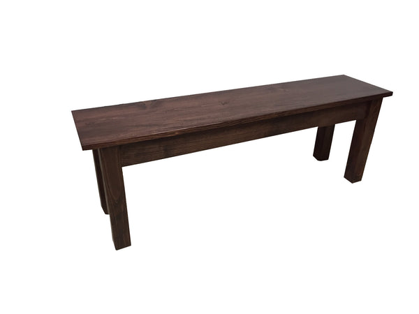 Red Mahogany Farmhouse Bench