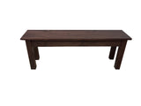 Red Mahogany Farmhouse Bench
