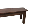 Red Mahogany Farmhouse Bench