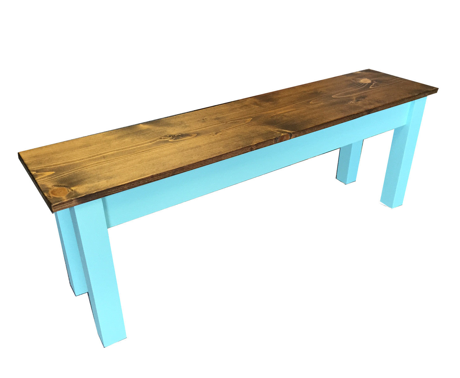 最大10%OFFクーポン Vintage_Blue_Farmhouse_Bench-6 1人掛けソファ