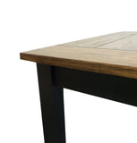 Dark Walnut and Black Farmhouse Table