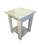 Driftwood Grey Side Table With Shelf