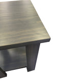 Driftwood Grey Side Table With Shelf