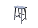 Gray Saddle Seat Stool