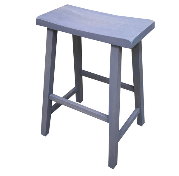 Gray Saddle Seat Stool