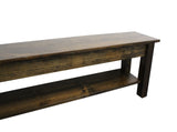 Yukon Bench with Shelf